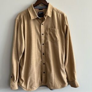 Marmot Long Sleeve Soft Button Up Flannel Shirt Men’s XL Tan Beige